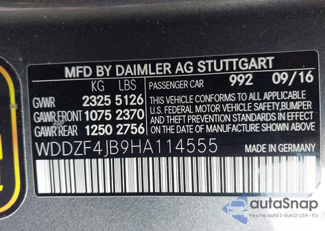 2017 Mercedes-Benz E 300 из США, поврежденный, VIN WDDZF4JB9HA114555